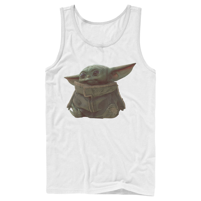 fifth sun Men's Star Wars: The Mandalorian The Child Portrait Tank Top