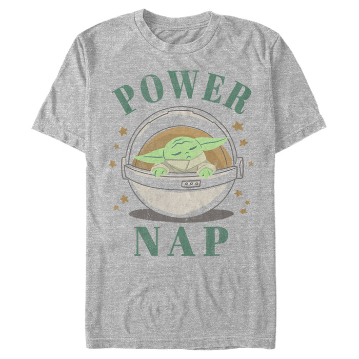 fifth sun Men's Star Wars: The Mandalorian The Child Power Nap Bassinet T-Shirt