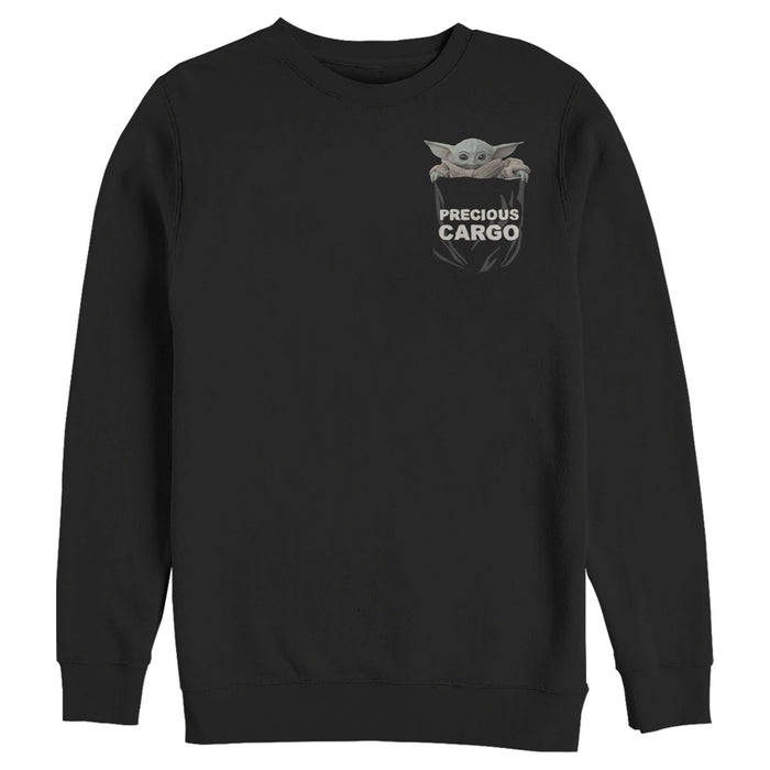 Fifth Sun Men's Star Wars: The Mandalorian The Child Precious Cargo Pocket Sweatshirt