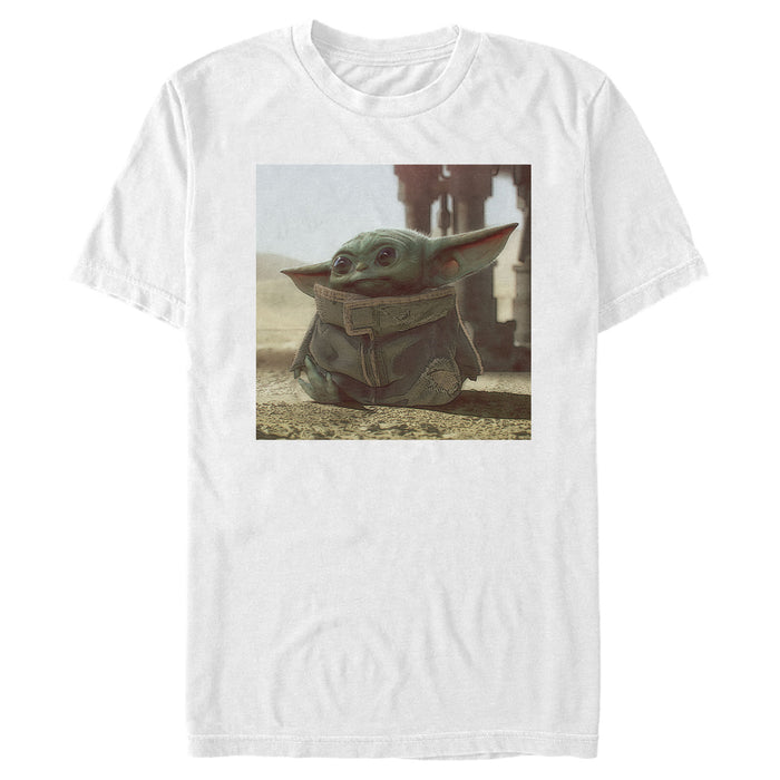fifth sun Men's Star Wars: The Mandalorian The Child Square Frame T-Shirt