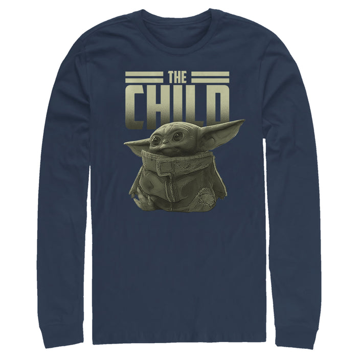 fifth sun Men's Star Wars: The Mandalorian The Child Text Long Sleeve Shirt