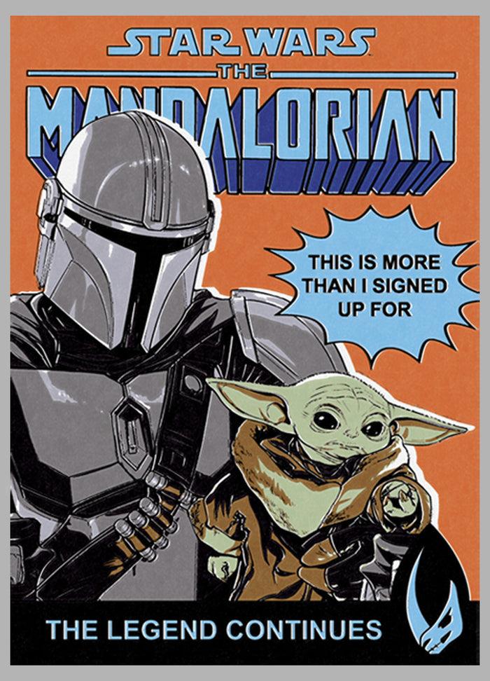 Fifth Sun Men's Star Wars: The Mandalorian The Legend Continues Pull Over Hoodie