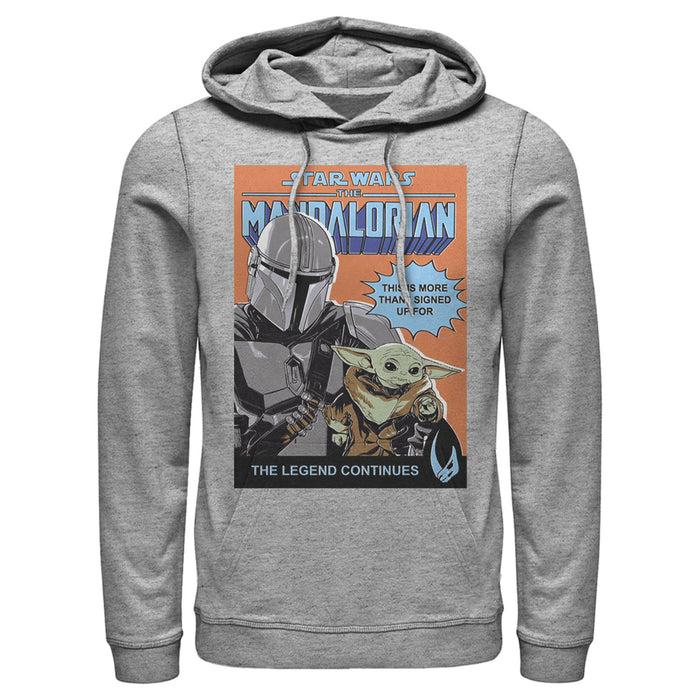 fifth sun Men's Star Wars: The Mandalorian The Legend Continues Pull Over Hoodie