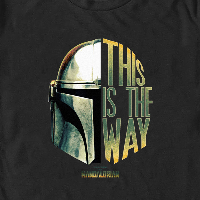 Fifth Sun Men's Star Wars: The Mandalorian This Is The Way Helmet Logo T-Shirt