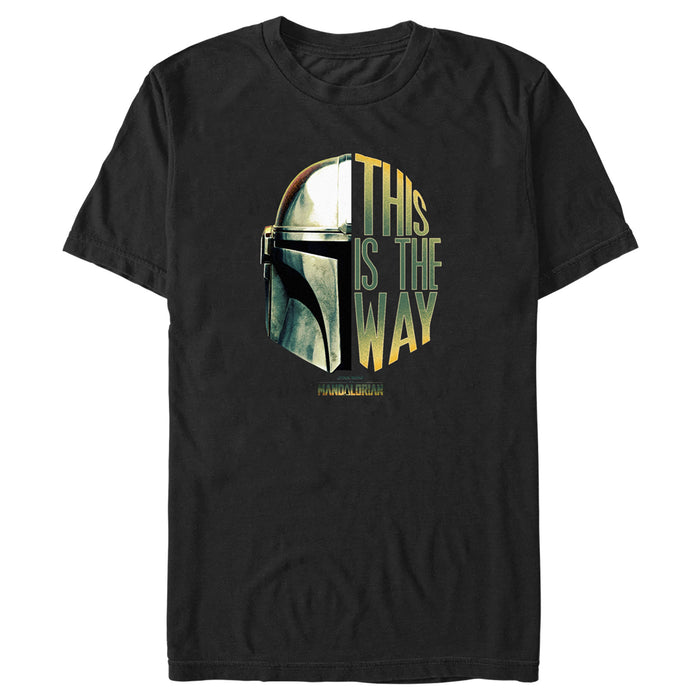 fifth sun Men's Star Wars: The Mandalorian This is the Way Helmet Logo T-Shirt