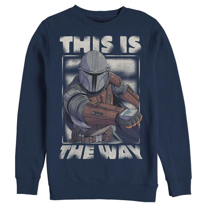 fifth sun Men's Star Wars: The Mandalorian This Is The Way Mando Sweatshirt