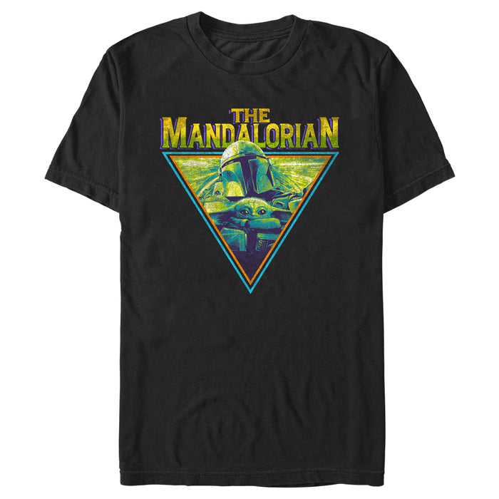 fifth sun Men's Star Wars: The Mandalorian Triangle Poster T-Shirt