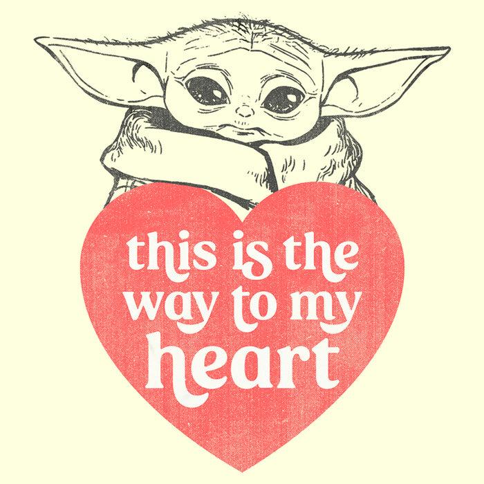 Fifth Sun Men's Star Wars: The Mandalorian Valentine's Day Grogu This Is The Way To My Heart T-Shirt