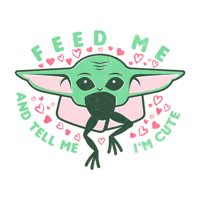 Fifth Sun Men's Star Wars: The Mandalorian Valentine's Day The Child Feed Me T-Shirt