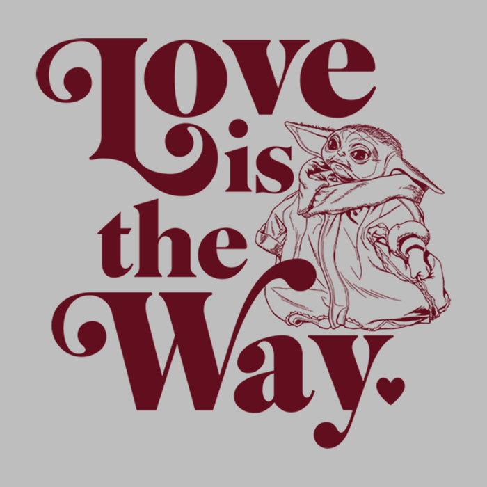 Fifth Sun Men's Star Wars: The Mandalorian Valentine's Day The Child Love Is The Way T-Shirt