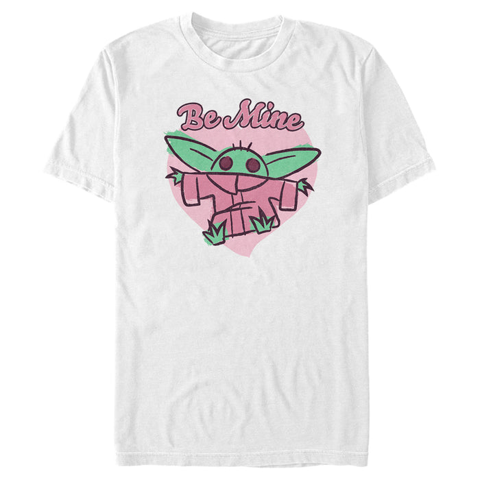 fifth sun Men's Star Wars: The Mandalorian Valentine's Day The Child Be Mine Sketch T-Shirt