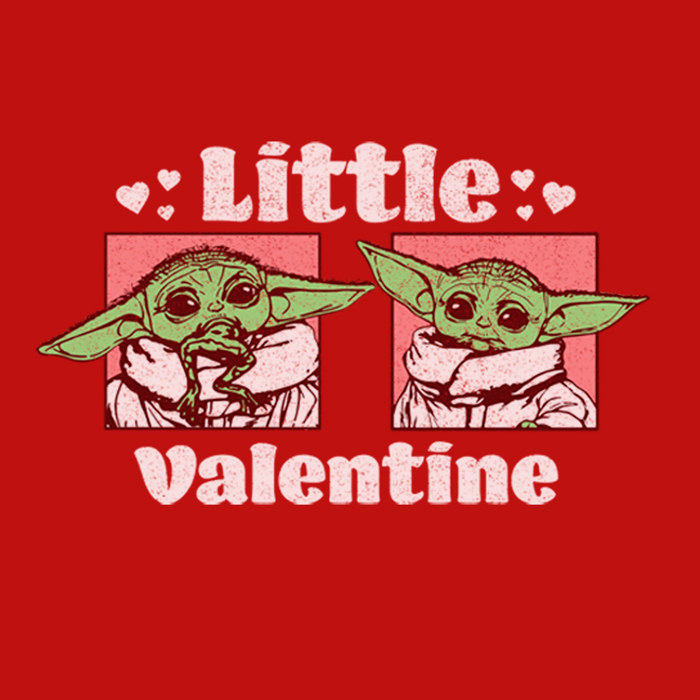 Fifth Sun Men's Star Wars: The Mandalorian Valentine's Day The Child Little Valentine Panels T-Shirt