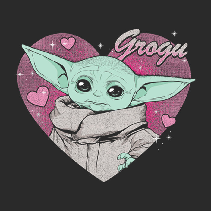 Fifth Sun Men's Star Wars: The Mandalorian Valentine's Day The Child Heart Portrait T-Shirt