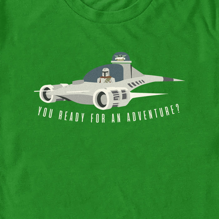 Fifth Sun Men's Star Wars: The Mandalorian You Ready For An Adventure? Minimalist T-Shirt