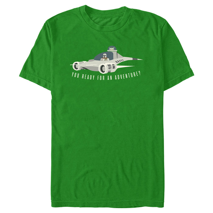 fifth sun Men's Star Wars: The Mandalorian You Ready for an Adventure? Minimalist T-Shirt