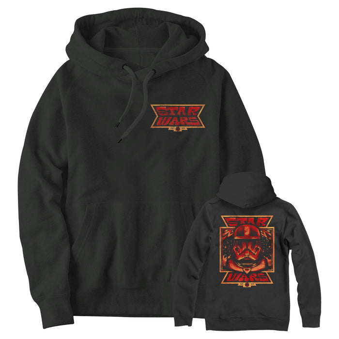 fifth sun Men's Star Wars: The Rise of Skywalker Artistic Sith Trooper Badge Pull Over Hoodie