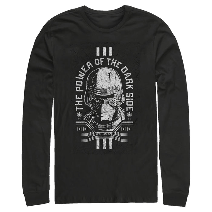 fifth sun Men's Star Wars: The Rise of Skywalker Cracked Kylo Long Sleeve Shirt