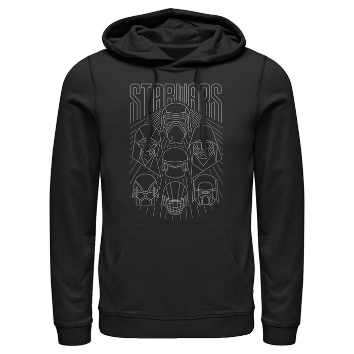 fifth sun Men's Star Wars: The Rise of Skywalker Dark Side Streak Pull Over Hoodie