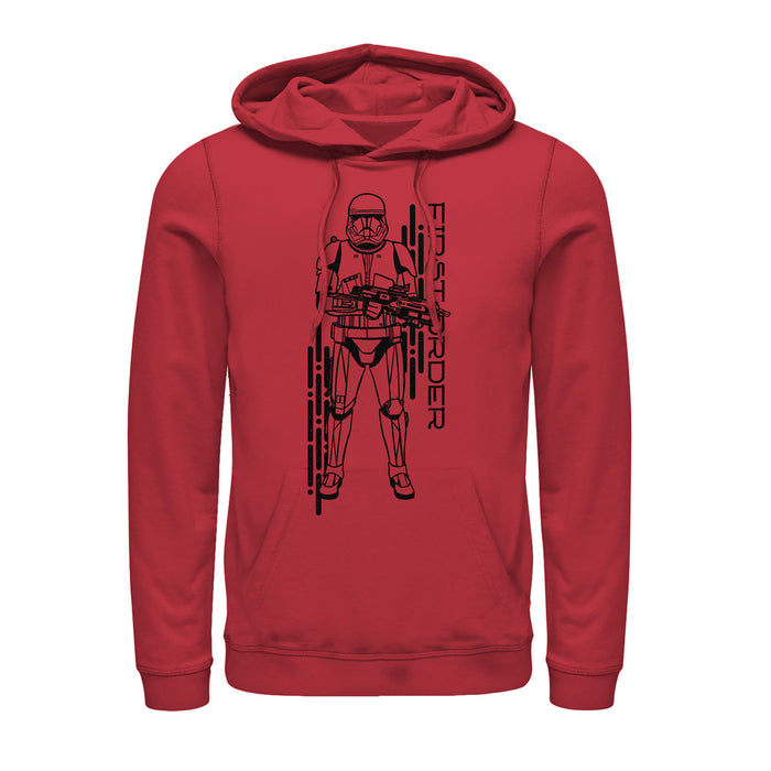 fifth sun Men's Star Wars: The Rise of Skywalker First Order Sith Trooper Pull Over Hoodie