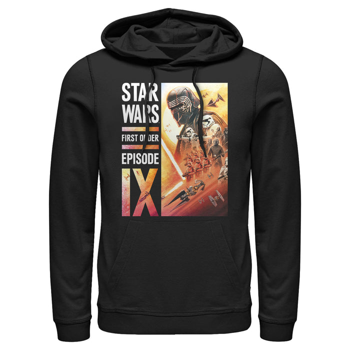 fifth sun Men's Star Wars: The Rise of Skywalker First Order Glow Pull Over Hoodie
