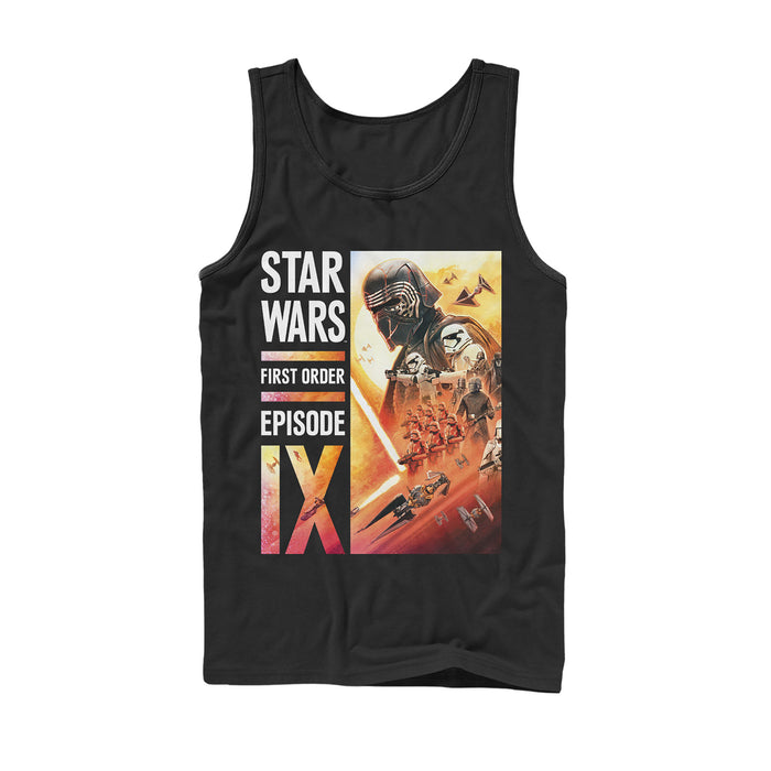 fifth sun Men's Star Wars: The Rise of Skywalker First Order Glow Tank Top