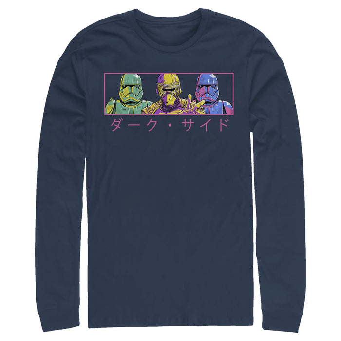 fifth sun Men's Star Wars: The Rise of Skywalker Kanji Dark Trio Long Sleeve Shirt