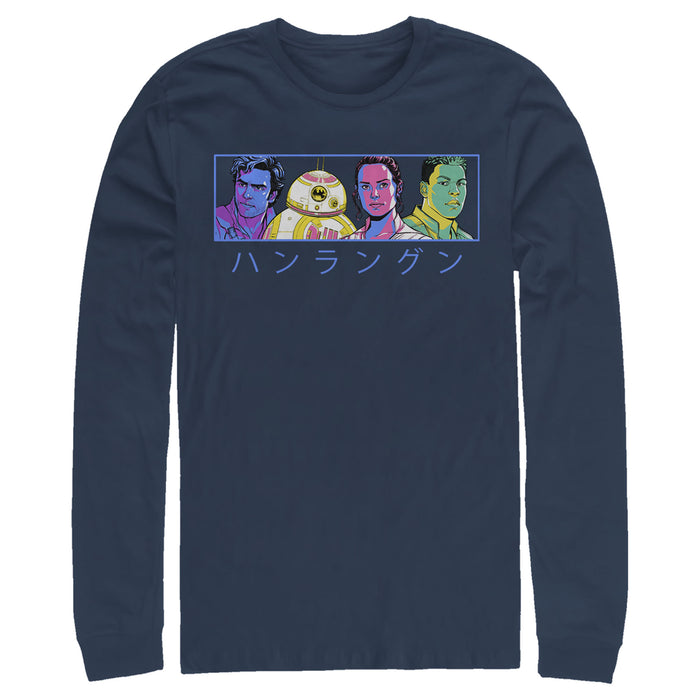 fifth sun Men's Star Wars: The Rise of Skywalker Kanji Heroes Long Sleeve Shirt