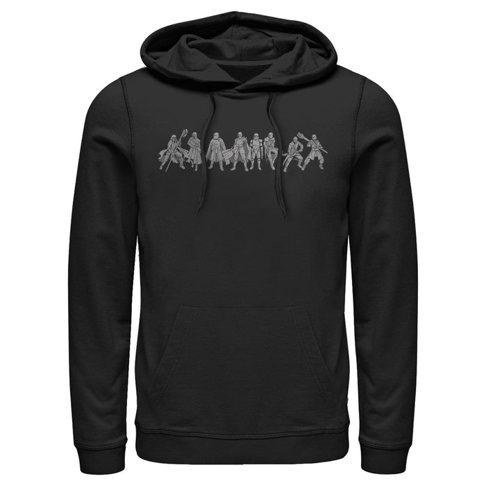fifth sun Men's Star Wars: The Rise of Skywalker Knights of Ren Line Pull Over Hoodie