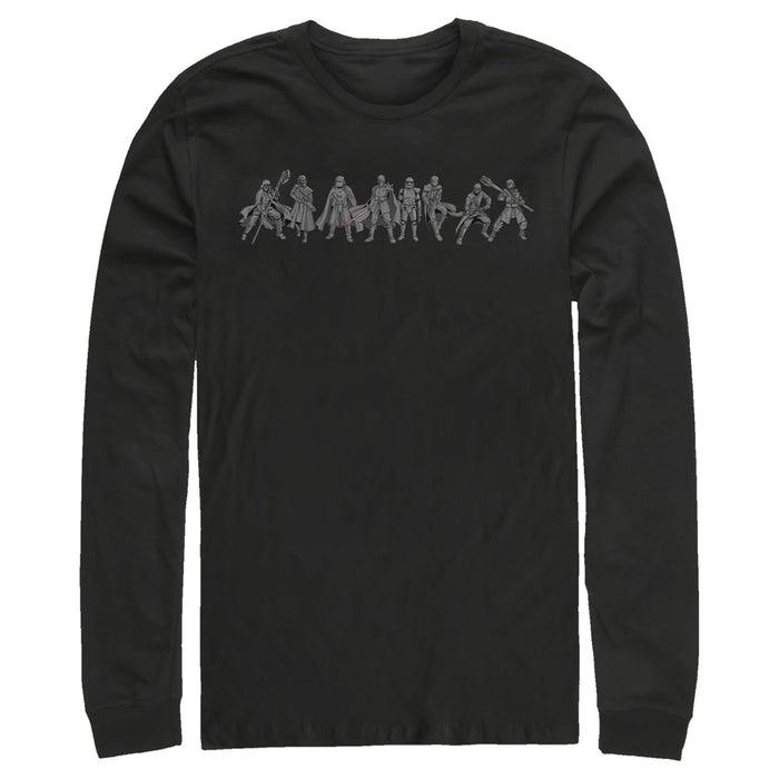 fifth sun Men's Star Wars: The Rise of Skywalker Knights of Ren Line Long Sleeve Shirt
