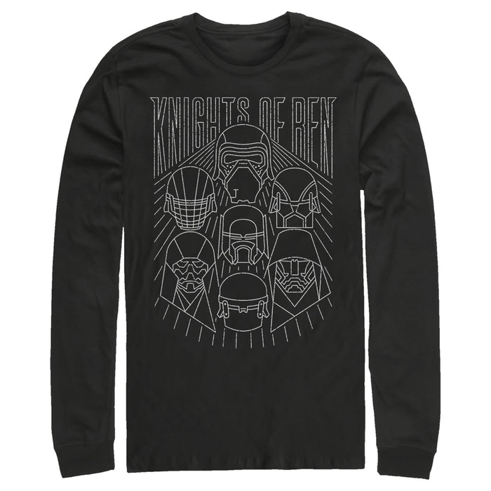 fifth sun Men's Star Wars: The Rise of Skywalker Knights of Ren Streak Long Sleeve Shirt