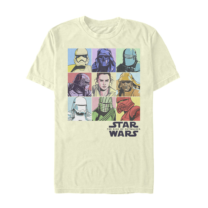 Fifth Sun Men's Star Wars: The Rise Of Skywalker Pastel Character Bingo T-Shirt