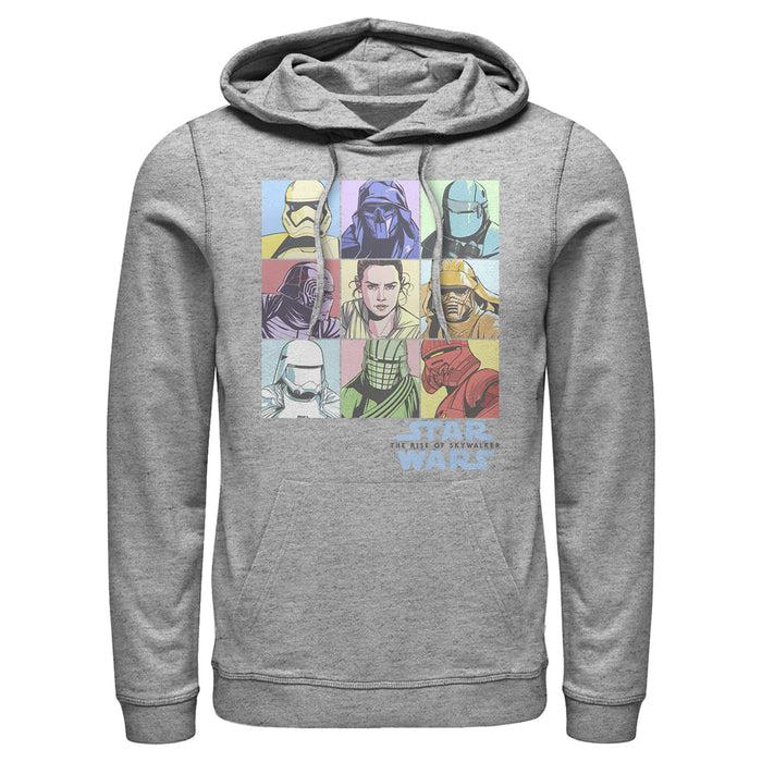 fifth sun Men's Star Wars: The Rise of Skywalker Pastel Character Box Pull Over Hoodie