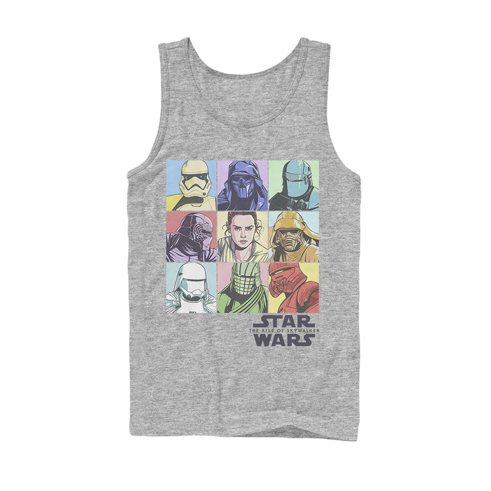 fifth sun Men's Star Wars: The Rise of Skywalker Pastel Character Bingo Tank Top