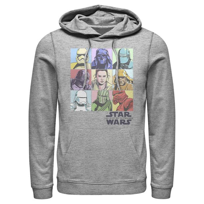 fifth sun Men's Star Wars: The Rise of Skywalker Pastel Character Bingo Pull Over Hoodie