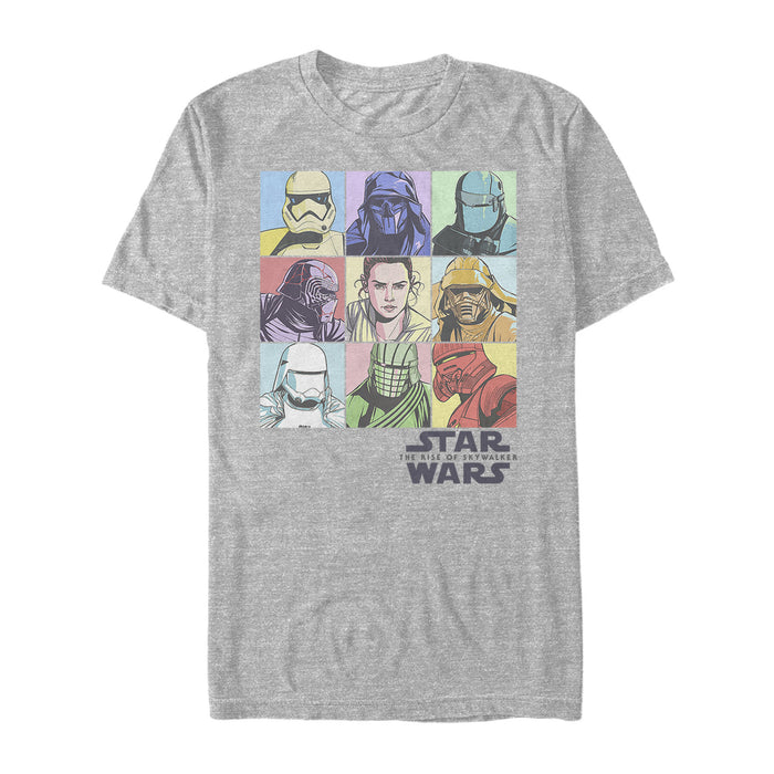 fifth sun Men's Star Wars: The Rise of Skywalker Pastel Character Bingo T-Shirt