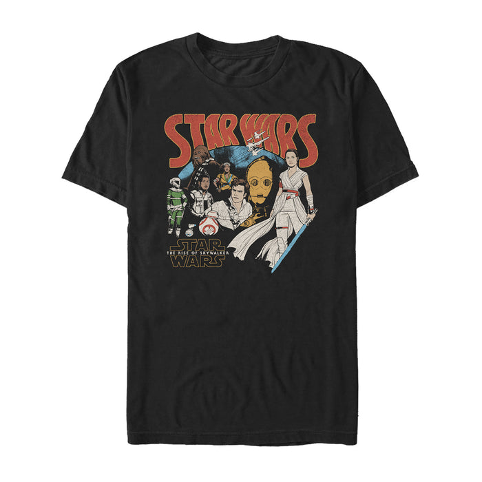 fifth sun Men's Star Wars: The Rise of Skywalker Retro Collage T-Shirt