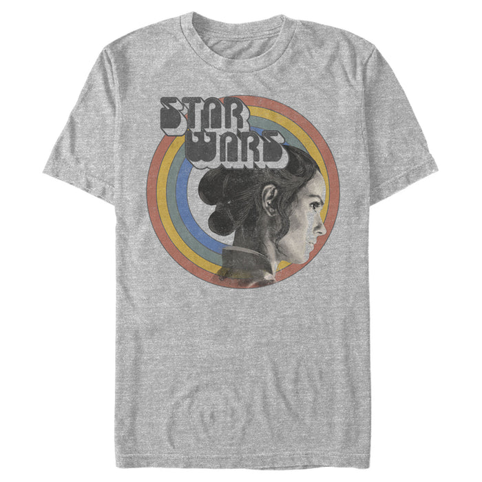 fifth sun Men's Star Wars: The Rise of Skywalker Rey Vintage Rainbow T-Shirt