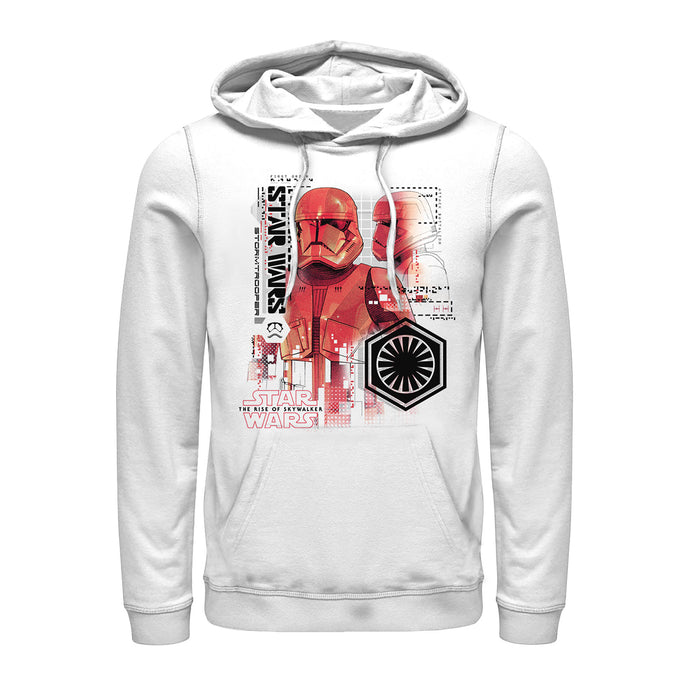 fifth sun Men's Star Wars: The Rise of Skywalker Sith Trooper Schematic Villain Pull Over Hoodie