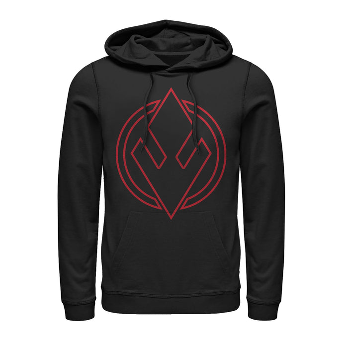 fifth sun Men's Star Wars: The Rise of Skywalker Sith Trooper Symbol Pull Over Hoodie