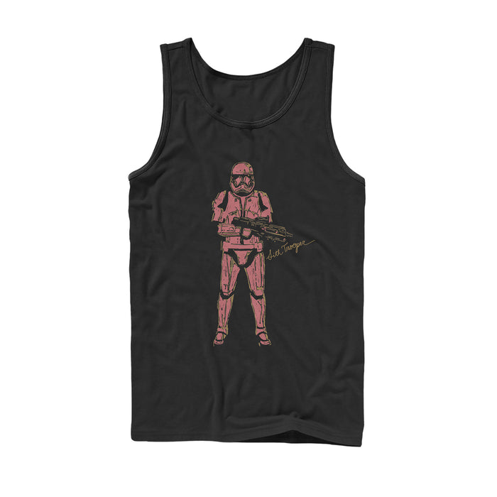 fifth sun Men's Star Wars: The Rise of Skywalker Sith Trooper Villain Tank Top