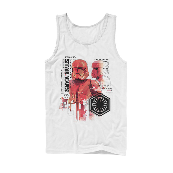 fifth sun Men's Star Wars: The Rise of Skywalker Sith Trooper Schematic Detail Tank Top