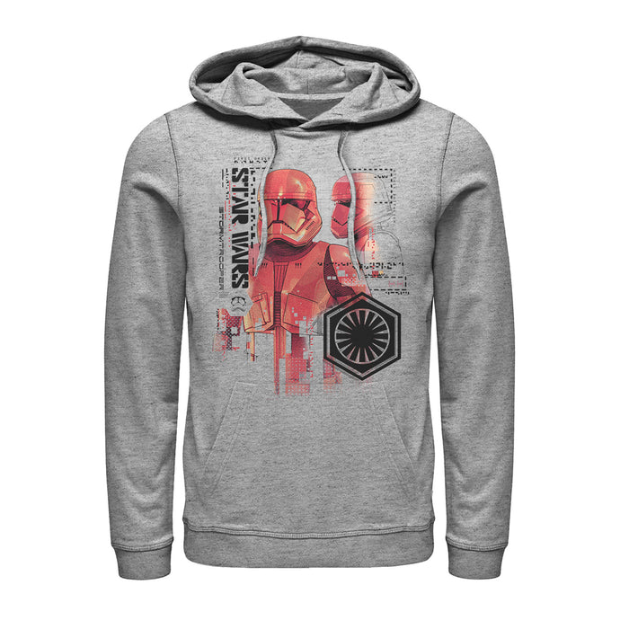 Fifth Sun Men's Star Wars: The Rise Of Skywalker Sith Trooper Schematic Detail Pull Over Hoodie