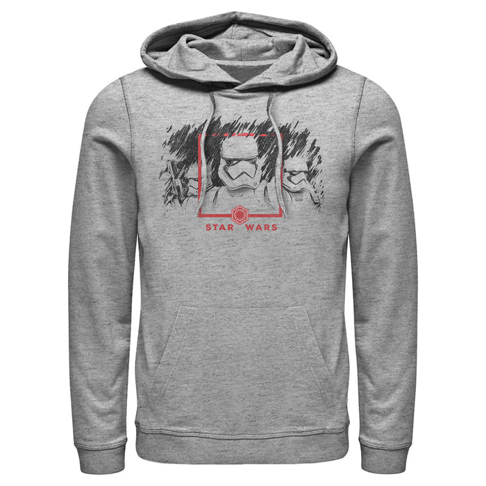 fifth sun Men's Star Wars: The Rise of Skywalker Stormtrooper Smudge Pull Over Hoodie