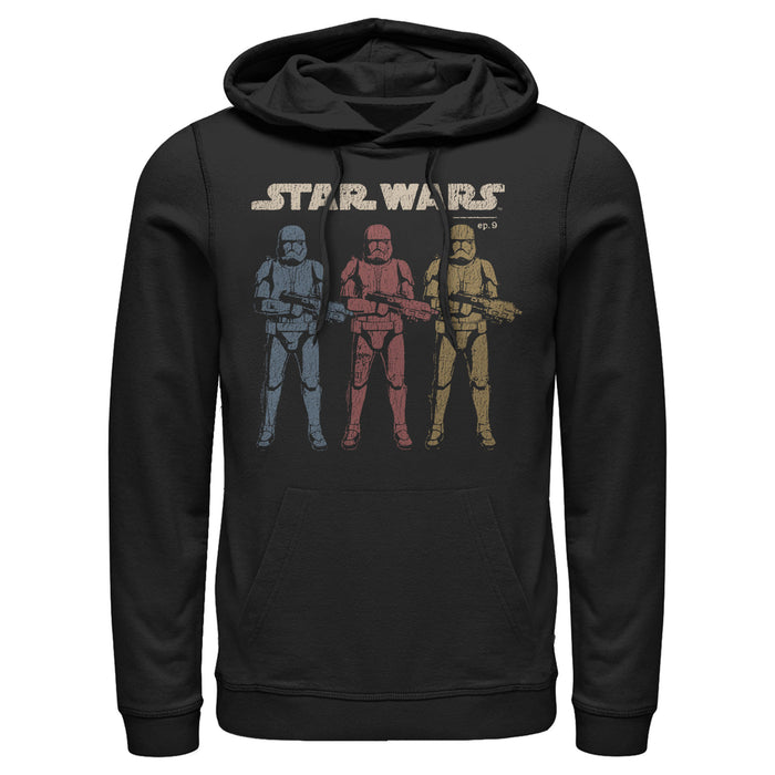 fifth sun Men's Star Wars: The Rise of Skywalker Stormtrooper Trio Pull Over Hoodie