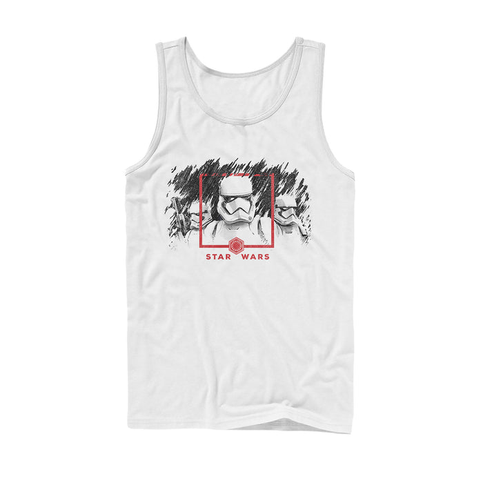 fifth sun Men's Star Wars: The Rise of Skywalker Stormtrooper Smudge Tank Top