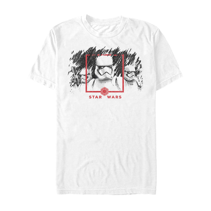 fifth sun Men's Star Wars: The Rise of Skywalker Stormtrooper Smudge T-Shirt