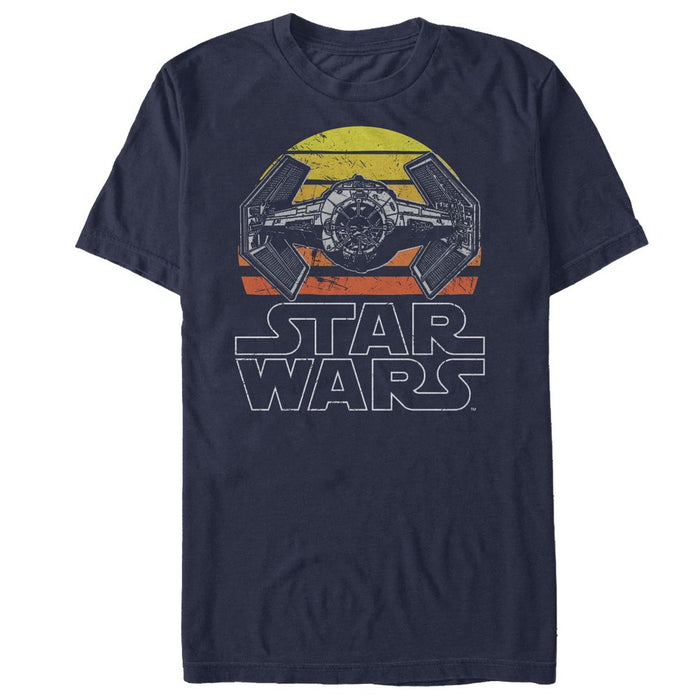 fifth sun Men's Star Wars TIE Fighter Retro T-Shirt