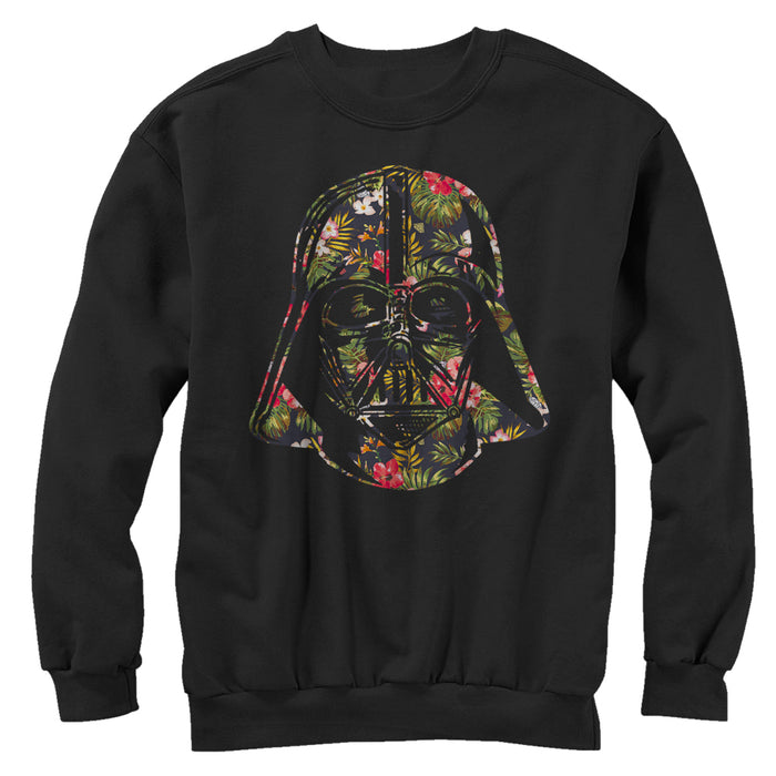 fifth sun Men's Star Wars Tropical Print Darth Vader Helmet Sweatshirt