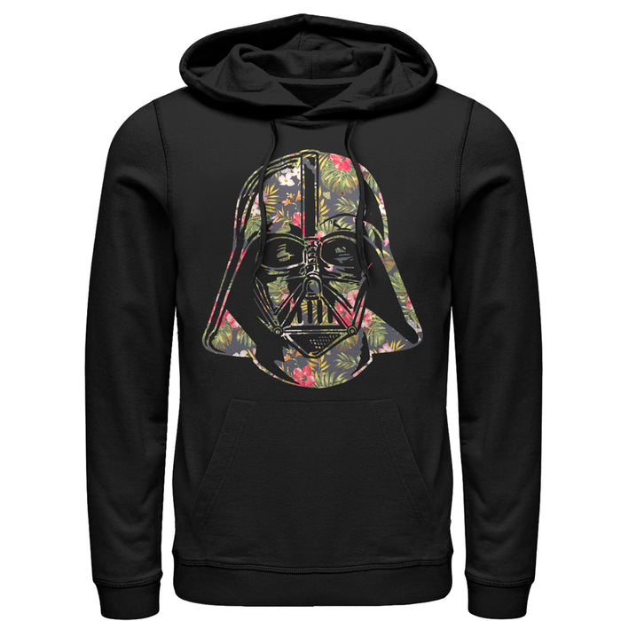 fifth sun Men's Star Wars Tropical Print Darth Vader Helmet Pull Over Hoodie