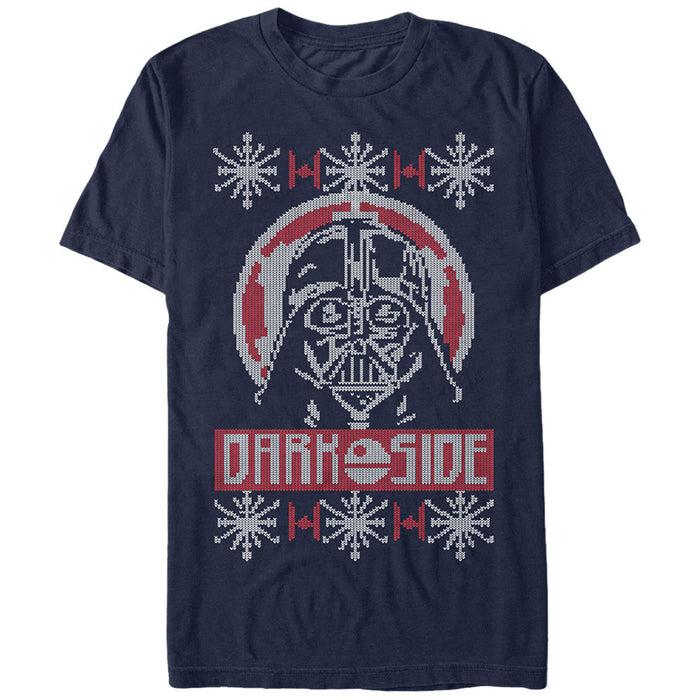 fifth sun Men's Star Wars Ugly Christmas Dark Side T-Shirt